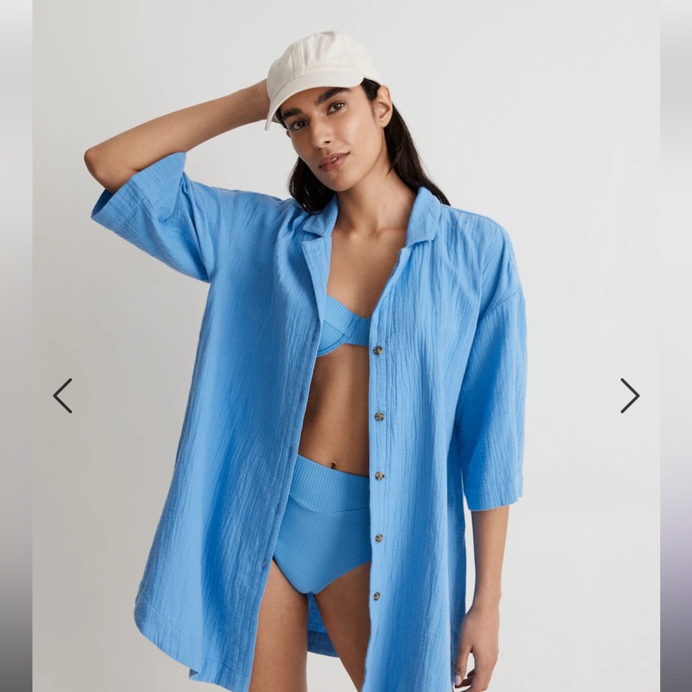 Lightspun Cover-Up Mini Shirtdress - Picture 3 of 8